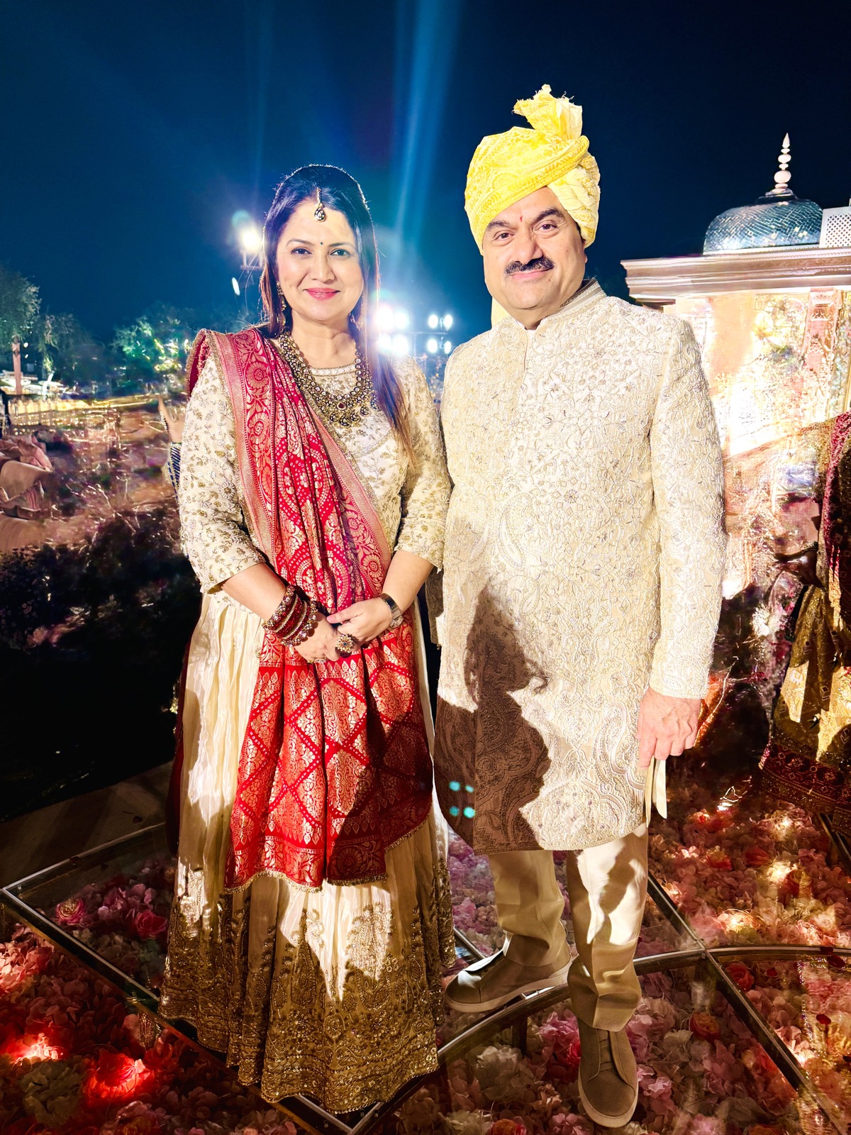 Dharini Thakker at a grand celebrity wedding night